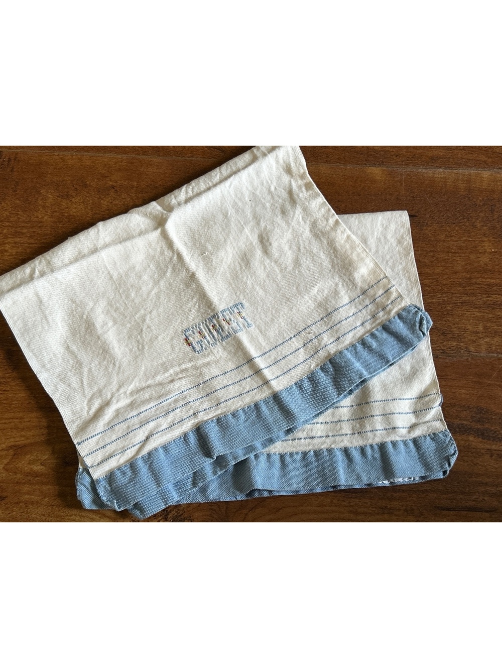 Vintage Easter School Weaving Room Handwoven Linen Pillowcases from Baguio, PH